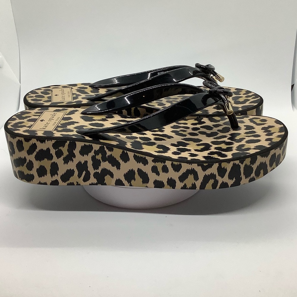 KATE SPADE ♠️ NEW YORK PLATFORM LEOPARD SANDAL - Picture 3 of 11